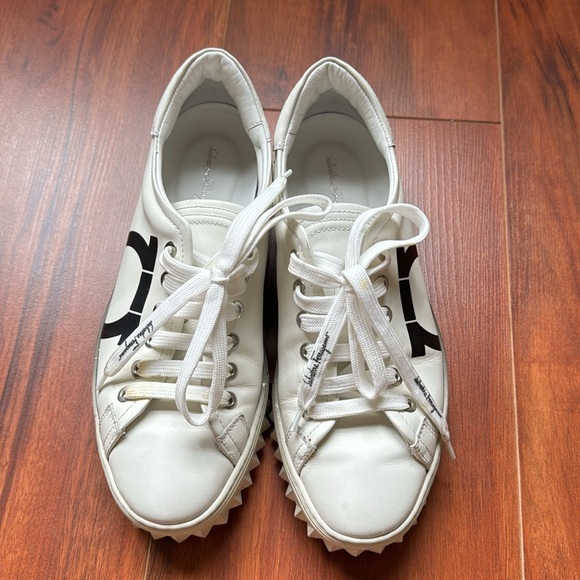 Salvatore Feraggamo Leather Sneakers - Picture 2 of 8